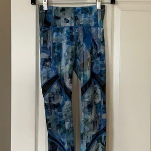 Lululemon EUC crop legging with side pockets and mesh inserts